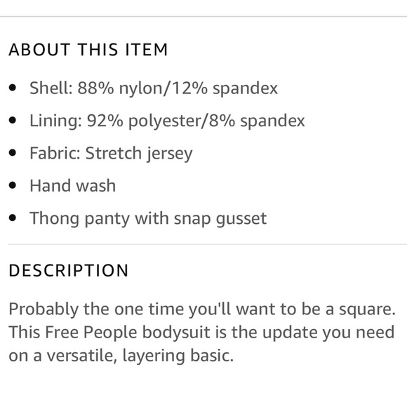 🔥FREE PEOPLE🔥SQUARE EYES RED THONG BODYSUIT XS/SMALL NWT - Picture 6 of 7